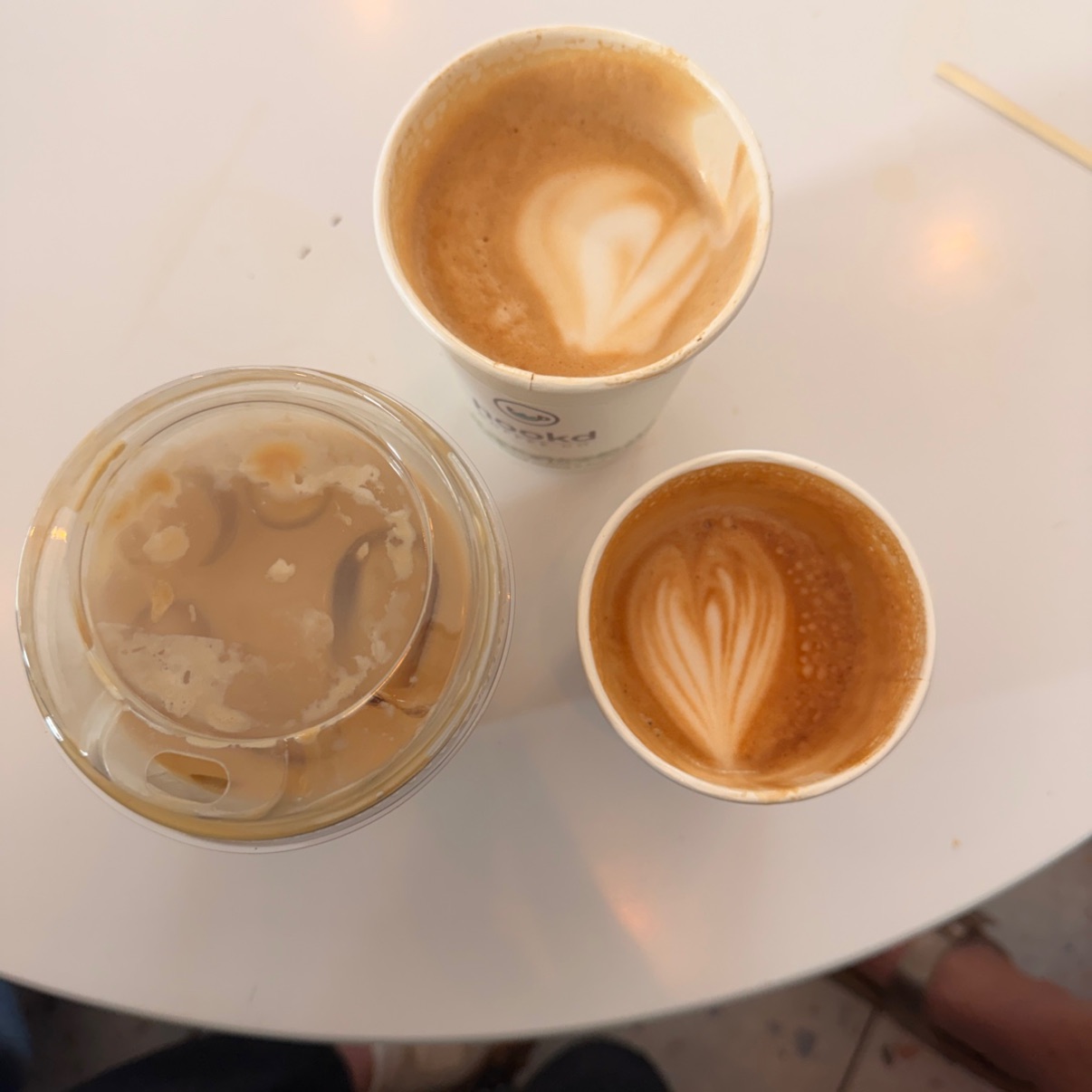 Iced hazelnut flat white logged by Tara in Ireland